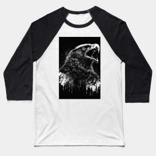 portrait of soaring hawk with open mouth (Dark) Baseball T-Shirt